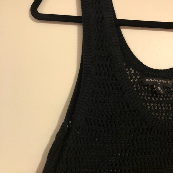 Banana Republic navy cotton knitted sweater vest - Picture 3 of 4